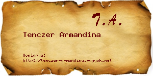 Tenczer Armandina névjegykártya